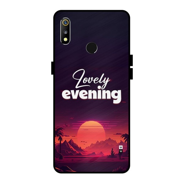 Lovely Evening Metal Back Case for Realme 3