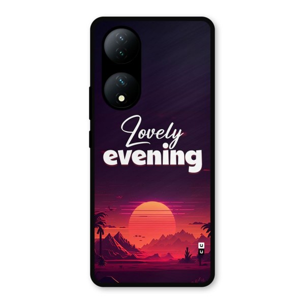 Lovely Evening Metal Back Case for Vivo T2