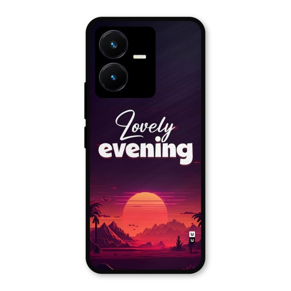 Lovely Evening Metal Back Case for Vivo Y22s