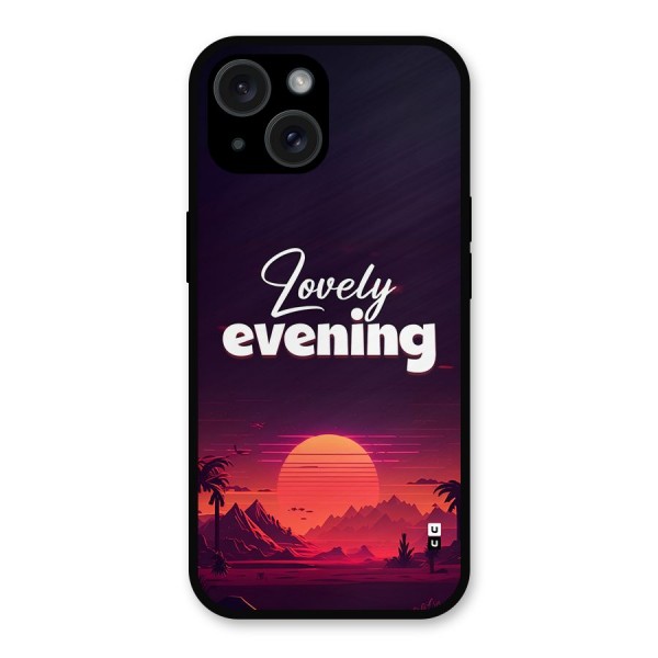 Lovely Evening Metal Back Case for iPhone 15