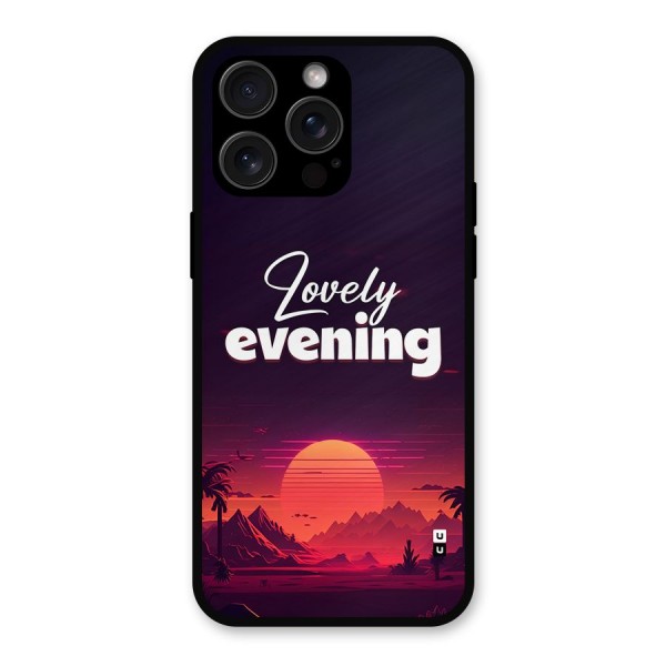 Lovely Evening Metal Back Case for iPhone 15 Pro Max