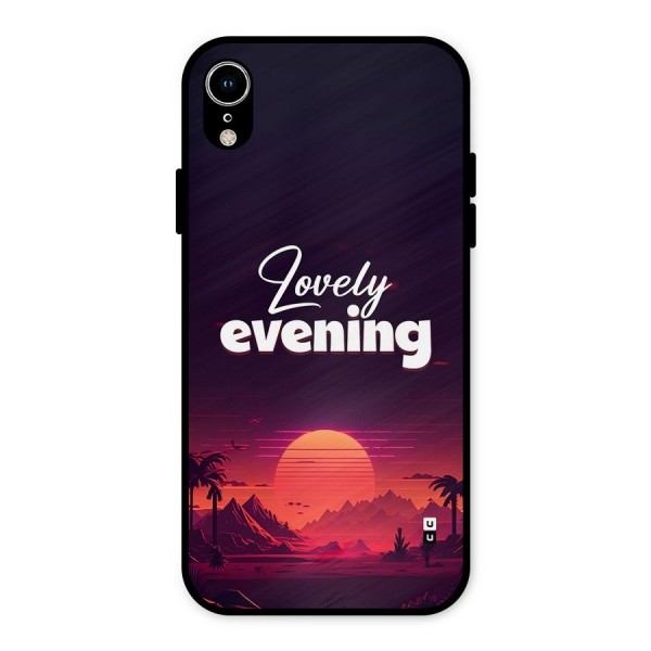 Lovely Evening Metal Back Case for iPhone XR