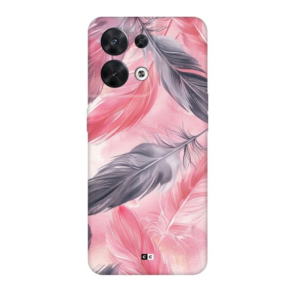 Lovely Feather Back Case for Oppo Reno8 5G