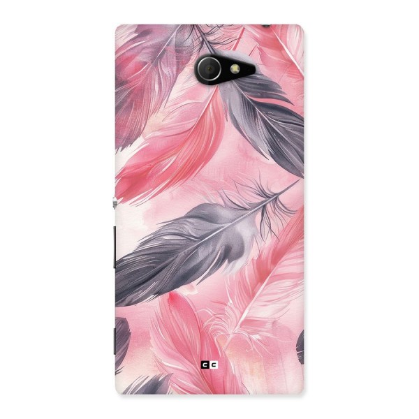 Lovely Feather Back Case for Xperia M2