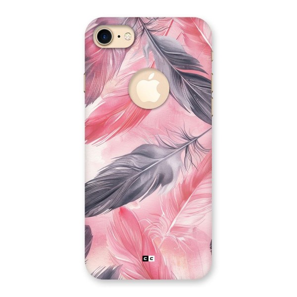 Lovely Feather Back Case for iPhone 8 Logo Cut