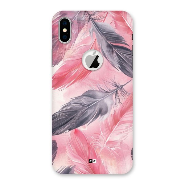 Lovely Feather Back Case for iPhone XS Logo Cut