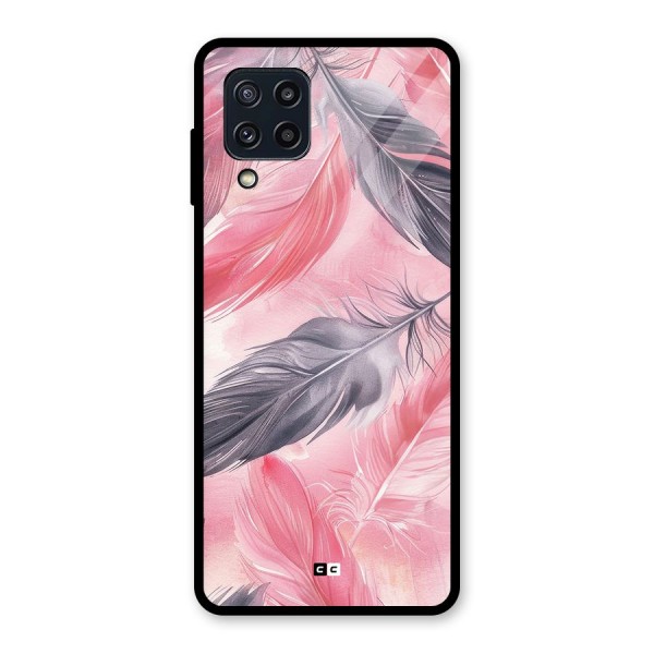 Lovely Feather Glass Back Case for Galaxy M32