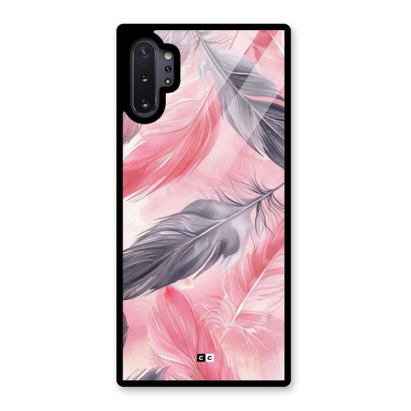 Lovely Feather Glass Back Case for Galaxy Note 10 Plus