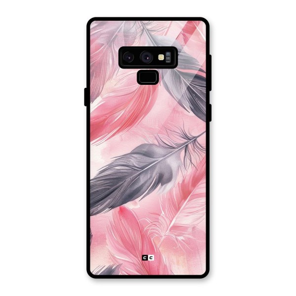 Lovely Feather Glass Back Case for Galaxy Note 9