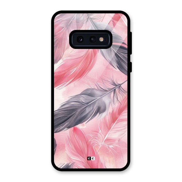 Lovely Feather Glass Back Case for Galaxy S10e