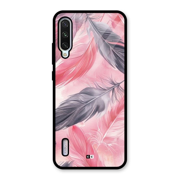 Lovely Feather Glass Back Case for Mi A3