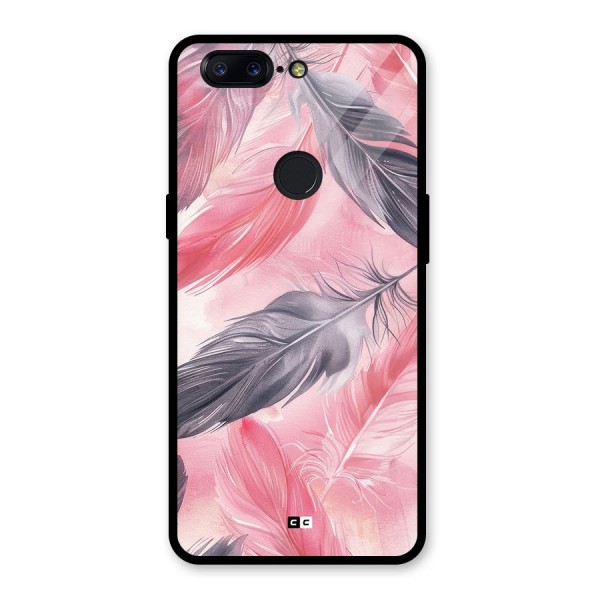 Lovely Feather Glass Back Case for OnePlus 5T