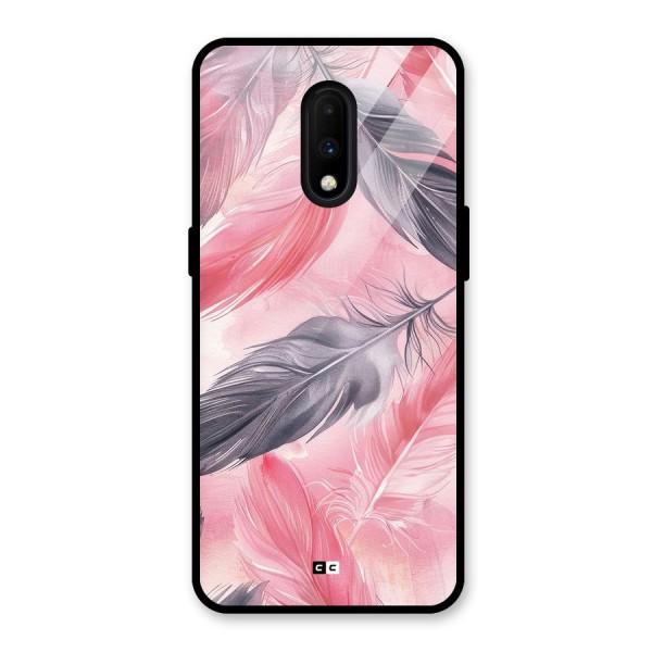 Lovely Feather Glass Back Case for OnePlus 7