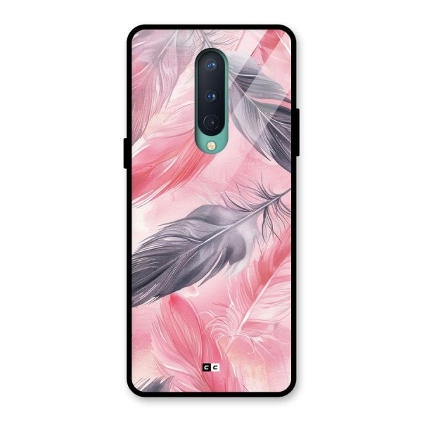 Lovely Feather Glass Back Case for OnePlus 8