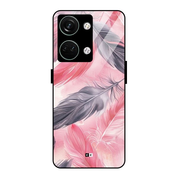 Lovely Feather Glass Back Case for Oneplus Nord 3