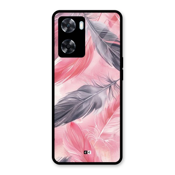 Lovely Feather Glass Back Case for Oppo A77