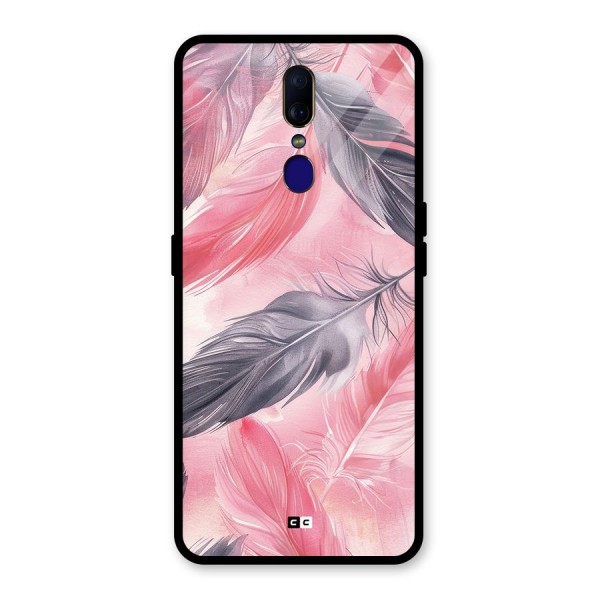 Lovely Feather Glass Back Case for Oppo F11