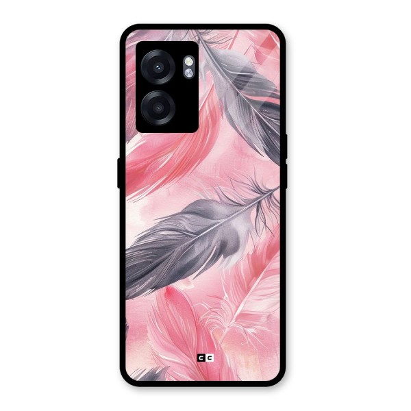 Lovely Feather Glass Back Case for Oppo K10 (5G)