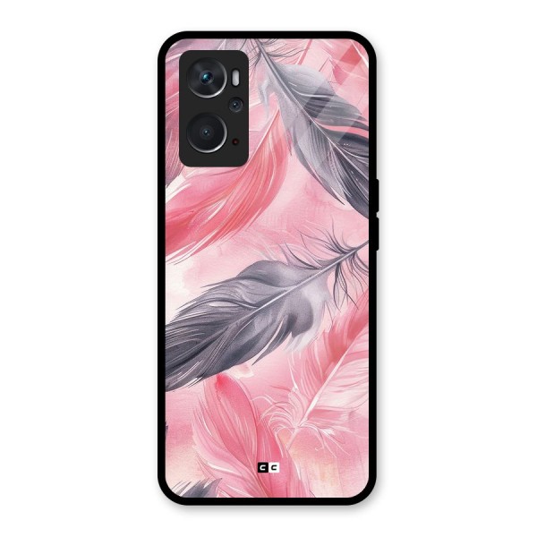 Lovely Feather Glass Back Case for Oppo K10 4G