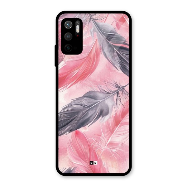 Lovely Feather Glass Back Case for Poco M3 Pro 5G