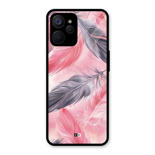 Lovely Feather Glass Back Case for Realme 9i 5G