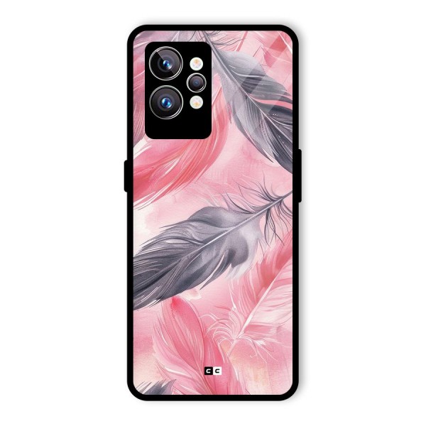 Lovely Feather Glass Back Case for Realme GT2 Pro