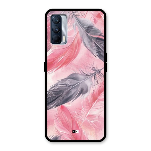 Lovely Feather Glass Back Case for Realme X7