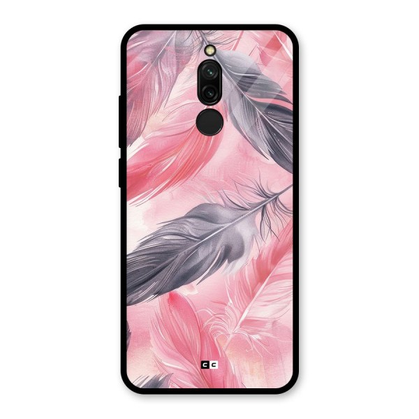 Lovely Feather Glass Back Case for Redmi 8