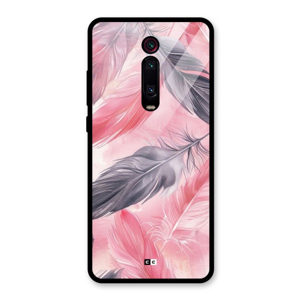 Lovely Feather Glass Back Case for Redmi K20