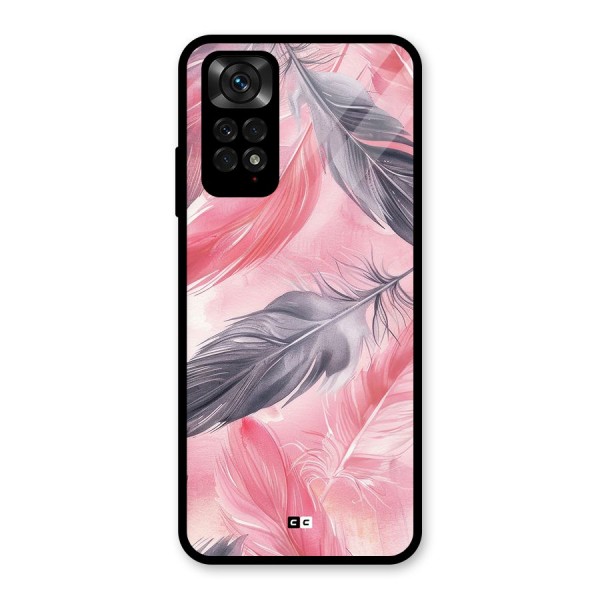 Lovely Feather Glass Back Case for Redmi Note 11S