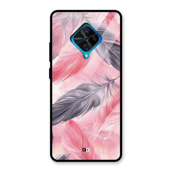 Lovely Feather Glass Back Case for Vivo S1 Pro