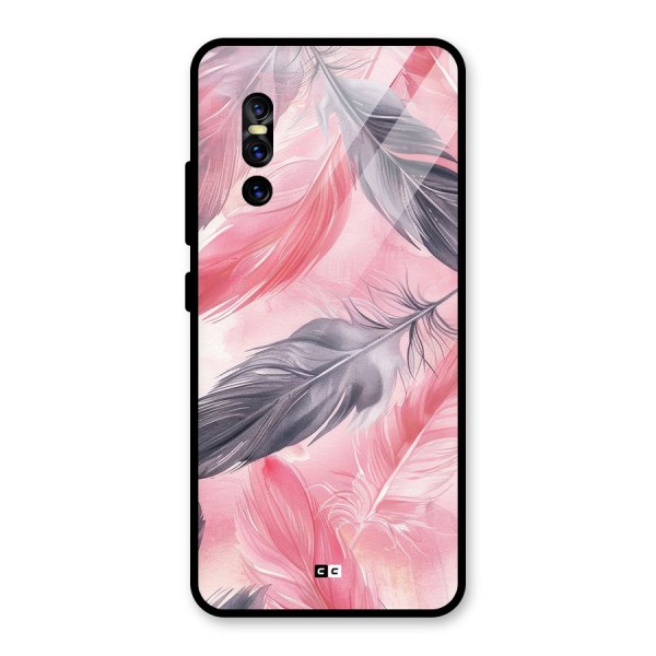 Lovely Feather Glass Back Case for Vivo V15 Pro