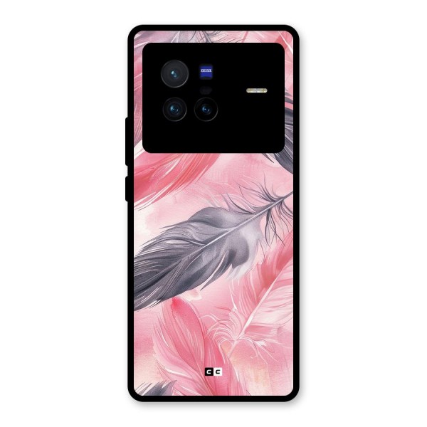 Lovely Feather Glass Back Case for Vivo X80