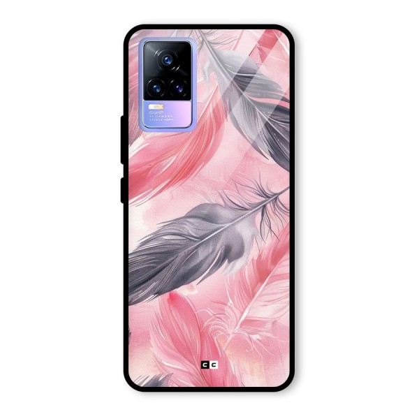 Lovely Feather Glass Back Case for Vivo Y73