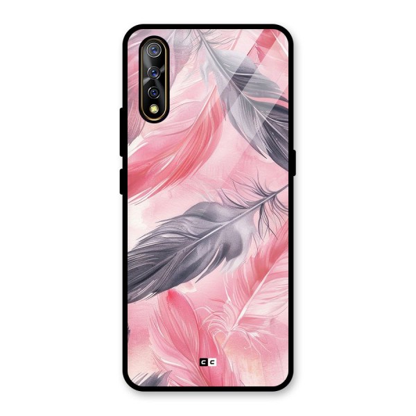 Lovely Feather Glass Back Case for Vivo Z1x