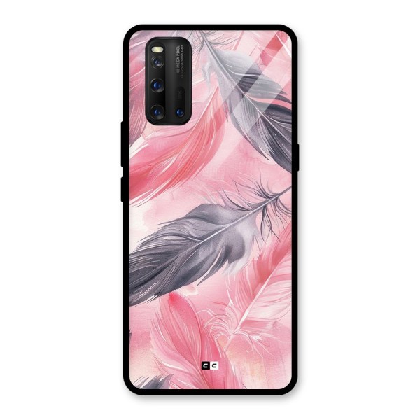 Lovely Feather Glass Back Case for Vivo iQOO 3