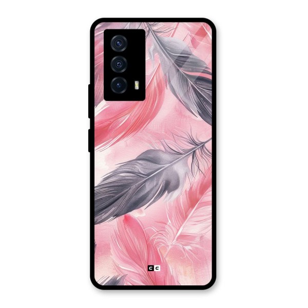 Lovely Feather Glass Back Case for Vivo iQOO Z5