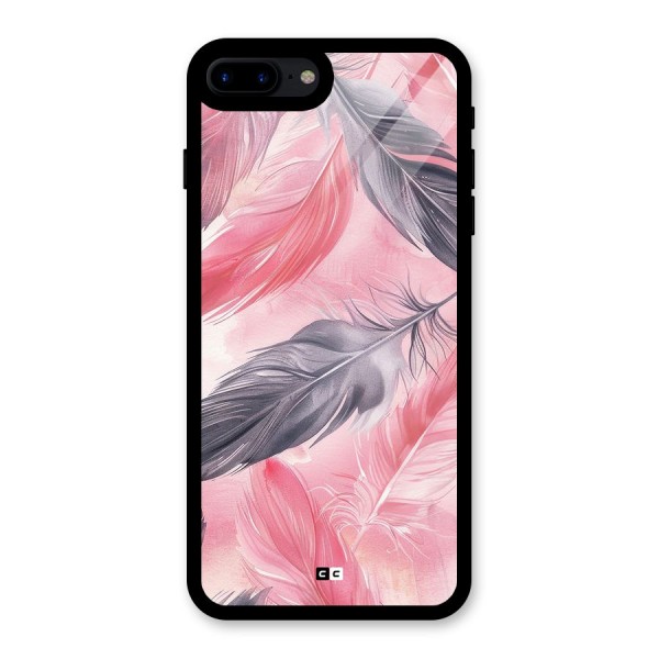 Lovely Feather Glass Back Case for iPhone 7 Plus