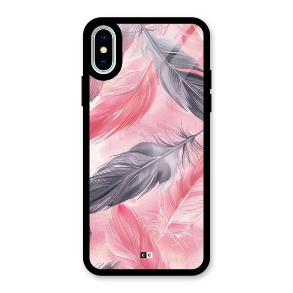 Lovely Feather Glass Back Case for iPhone X