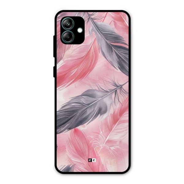 Lovely Feather Metal Back Case for Galaxy A04