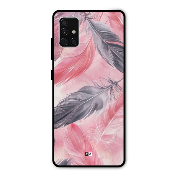 Lovely Feather Metal Back Case for Galaxy A51