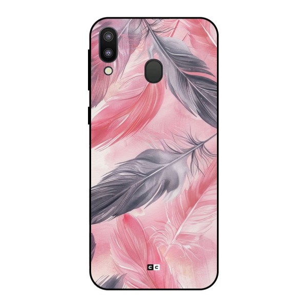 Lovely Feather Metal Back Case for Galaxy M20