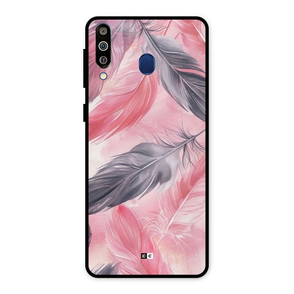 Lovely Feather Metal Back Case for Galaxy M30