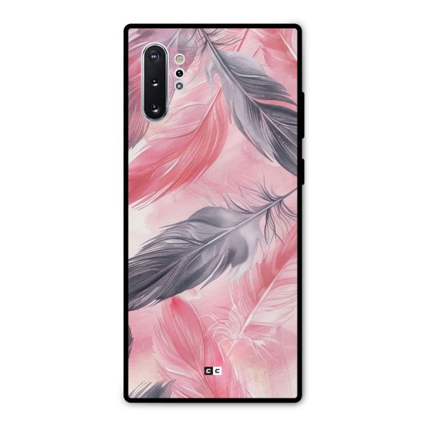 Lovely Feather Metal Back Case for Galaxy Note 10 Plus