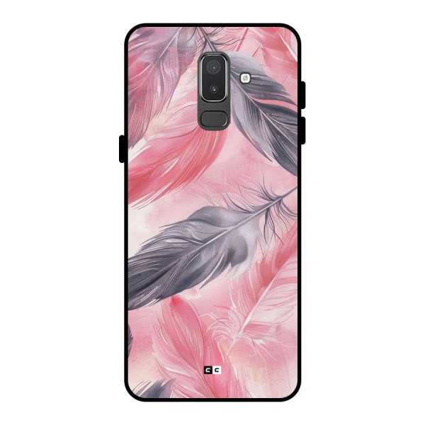 Lovely Feather Metal Back Case for Galaxy On8 (2018)