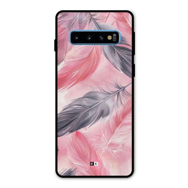 Lovely Feather Metal Back Case for Galaxy S10