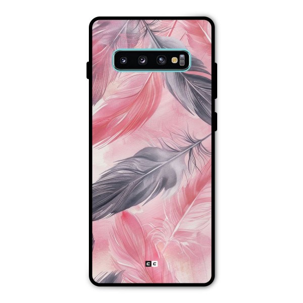 Lovely Feather Metal Back Case for Galaxy S10 Plus