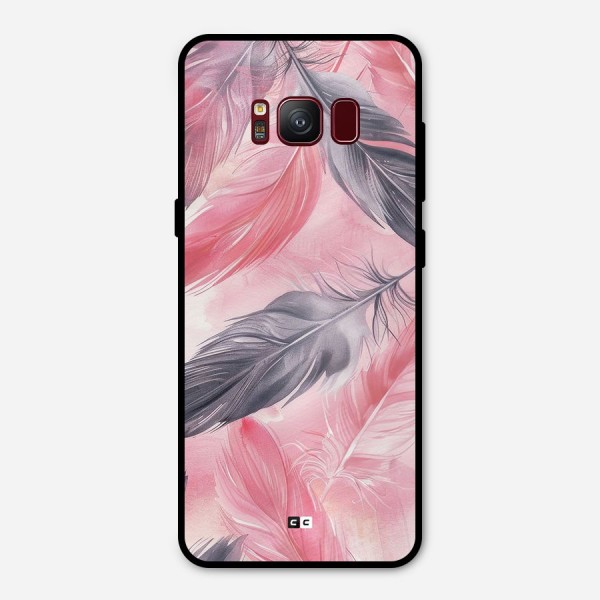 Lovely Feather Metal Back Case for Galaxy S8