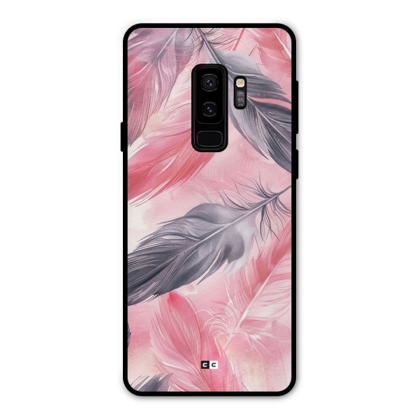 Lovely Feather Metal Back Case for Galaxy S9 Plus