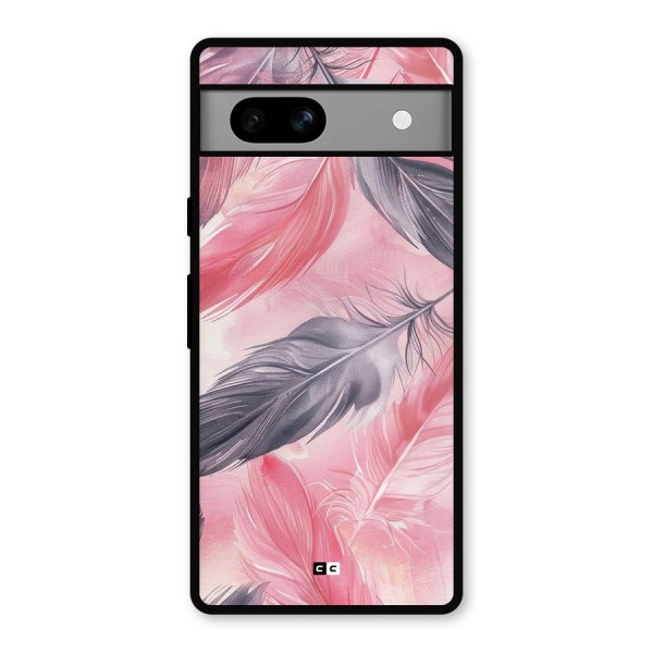 Lovely Feather Metal Back Case for Google Pixel 7a